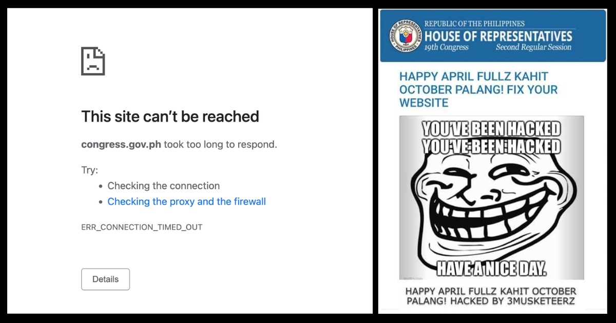House of Representatives confirms official website experienced